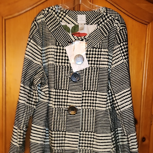 Sara Campbell Open Jacket Black & White, size 3X - Picture 3 of 12